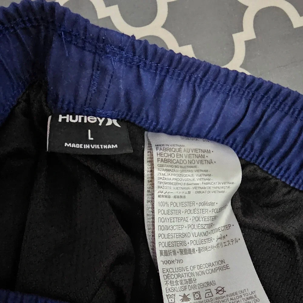 Hurley Boys Navy Blue American Flag Logo Board Shorts Swim Trunks Size Large